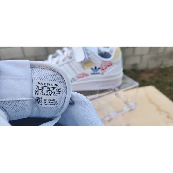 Adidas Forum Allover Print Low Mens Leather Shoes White GW4922 NEW Size 6.5 - Picture 7 of 7